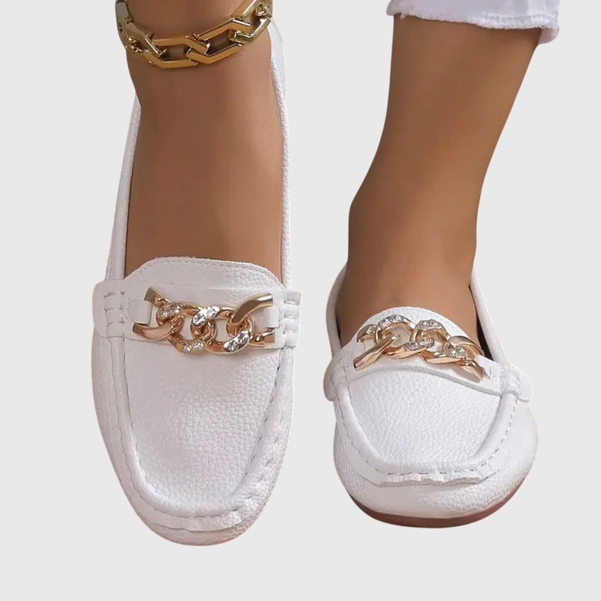Belle - Women's Chain-Detail Loafers