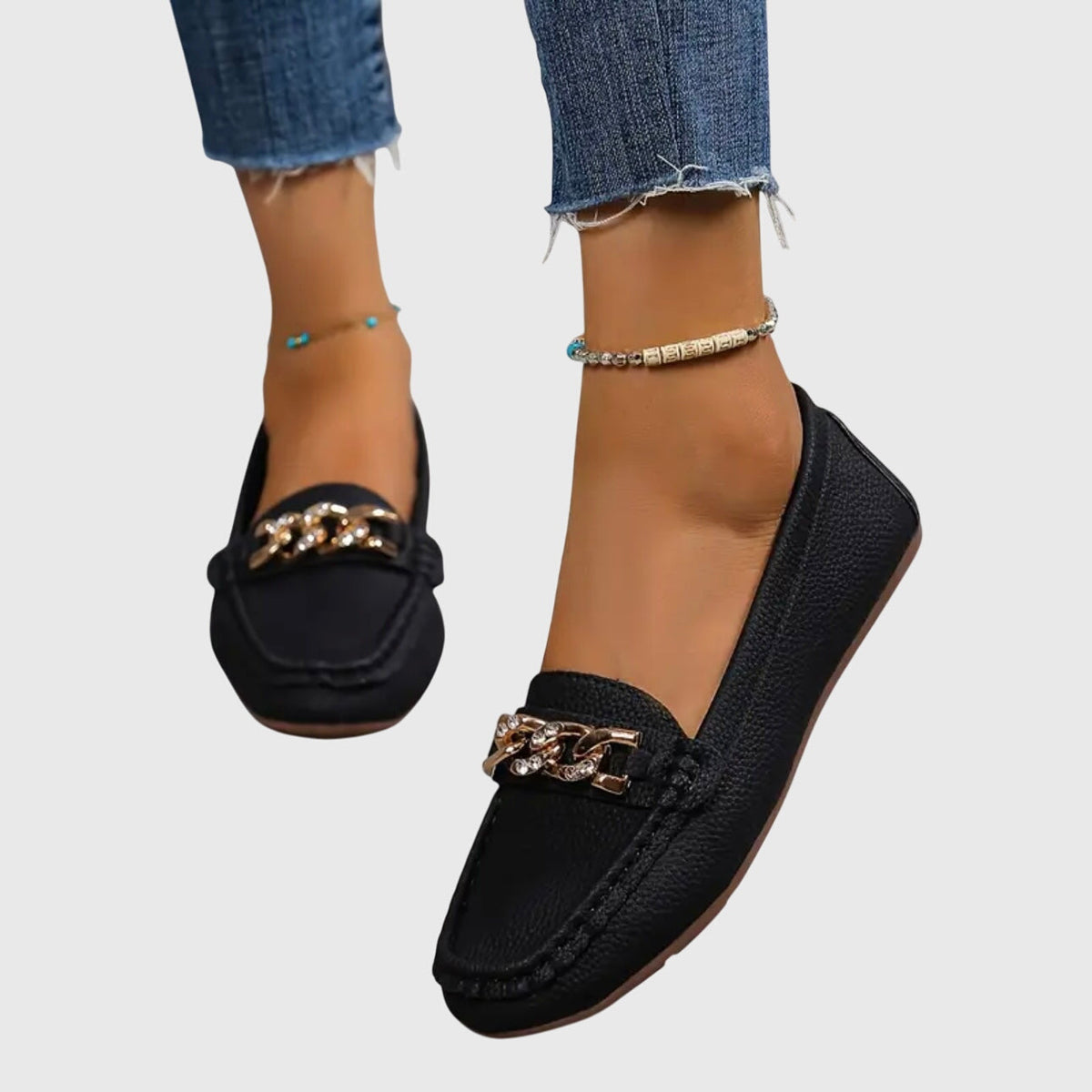 Belle - Women's Chain-Detail Loafers