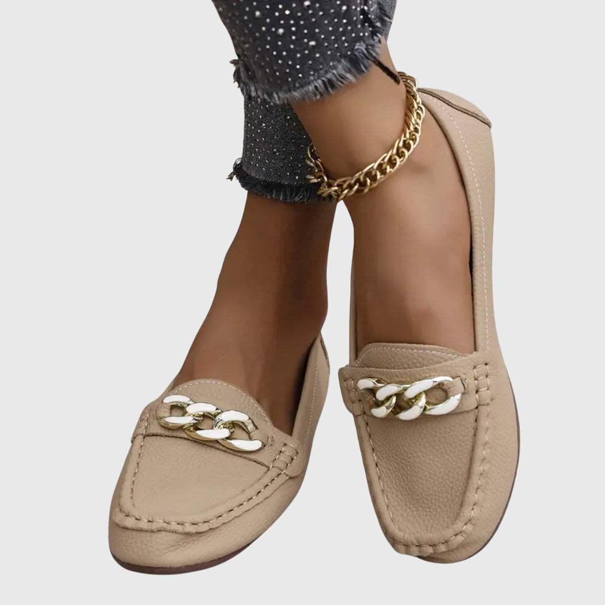 Belle - Women's Chain-Detail Loafers