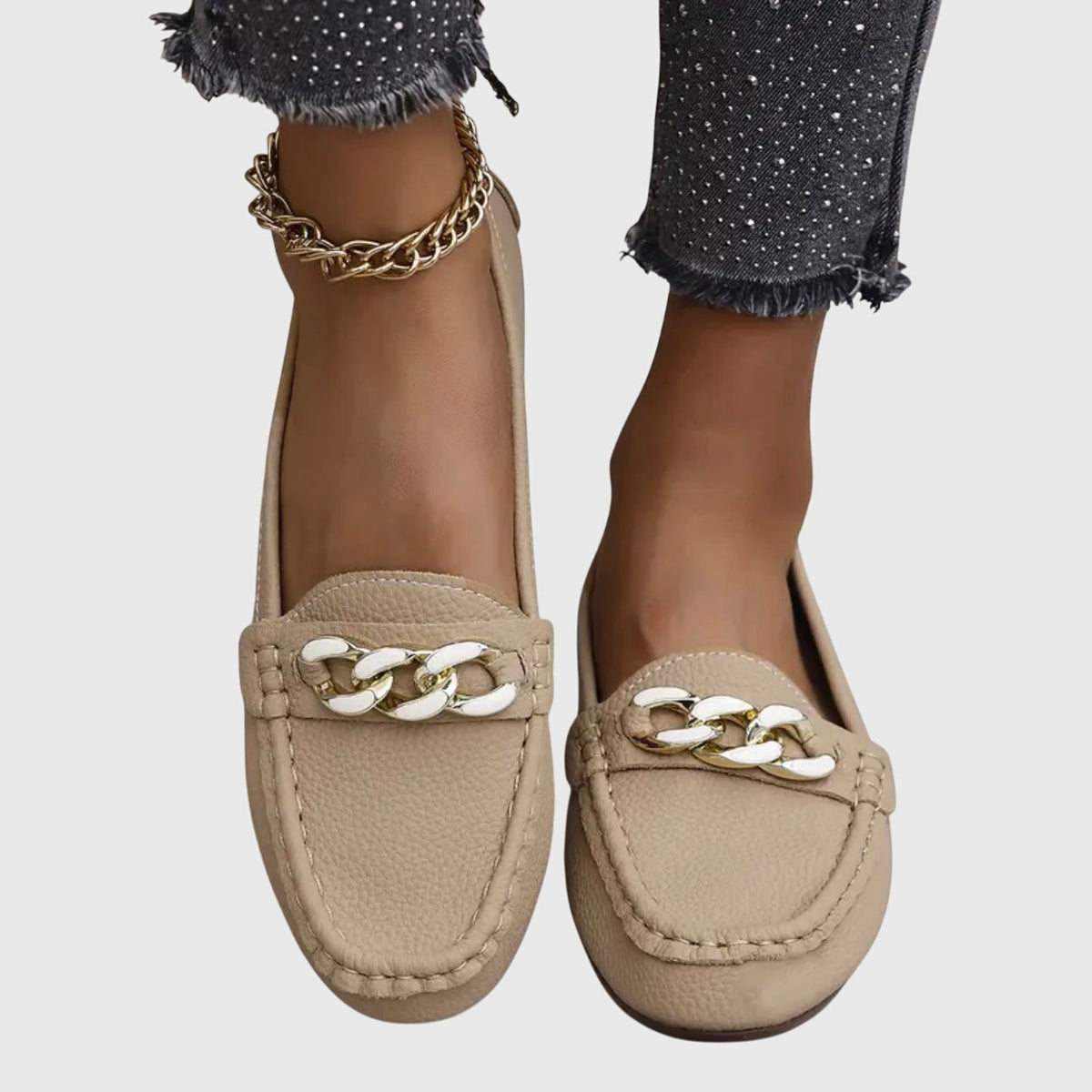 Belle - Women's Chain-Detail Loafers