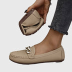 Belle - Women's Chain-Detail Loafers