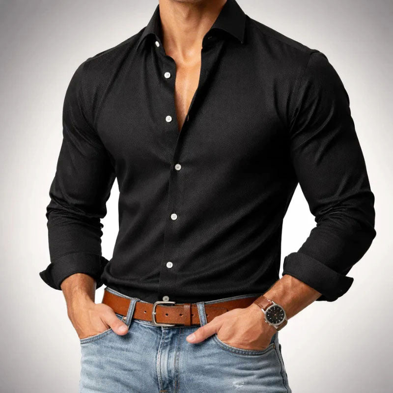 Benedict - Men's Slim-Fit Button-Front Dress Shirt