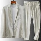 Bennett - Men's Button-Front Linen-Blend Blazer and Pants Set