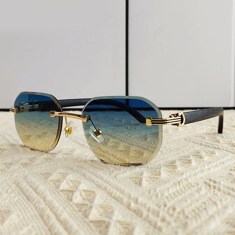Bondi - Rimless Gradient Lens Square Sunglasses