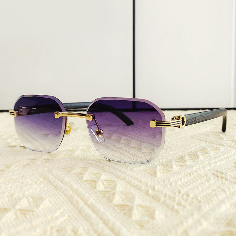 Bondi - Rimless Gradient Lens Square Sunglasses