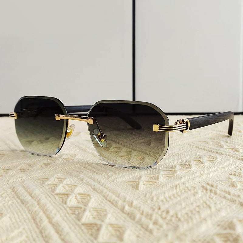 Bondi - Rimless Gradient Lens Square Sunglasses