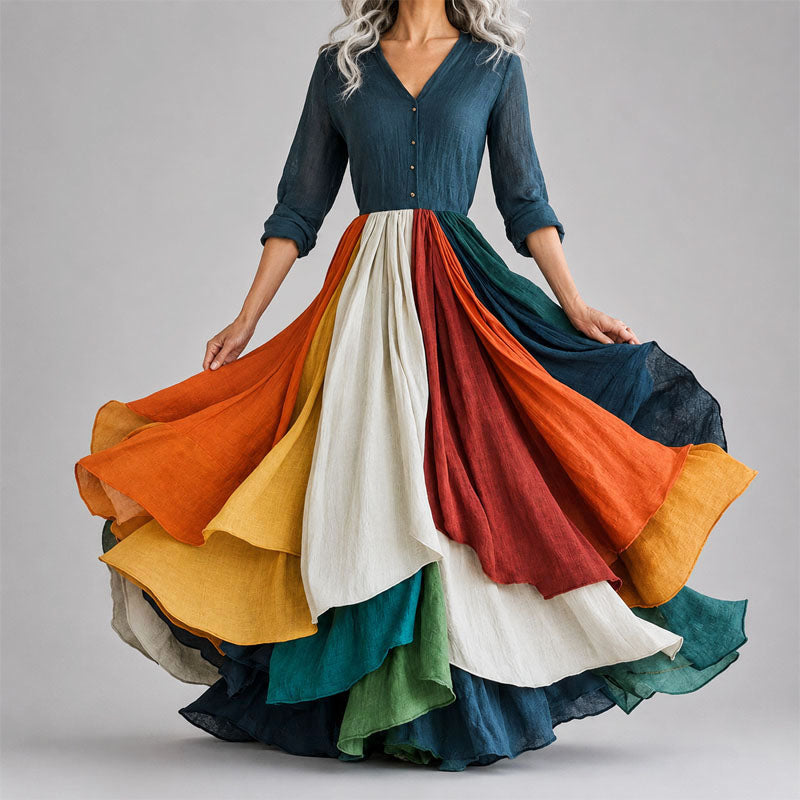 Brianna - Women's Surplice V-Neck Chiffon Dress