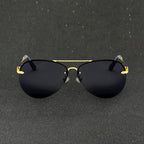 Cabo - Rimless Metal Frame Aviator Sunglasses