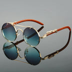 Cannes - Round Metal Frame Vintage Sunglasses