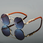 Cannes - Round Metal Frame Vintage Sunglasses