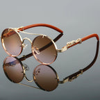 Cannes - Round Metal Frame Vintage Sunglasses
