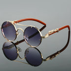 Cannes - Round Metal Frame Vintage Sunglasses