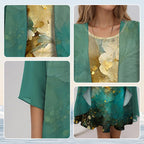Caroline - Women's Floral Slip Dress with Sheer Open-Front Duster