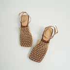 Catherine - Women's Woven Mesh Slingback Heels
