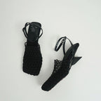 Catherine - Women's Woven Mesh Slingback Heels
