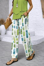 Celestine - Women's Layered Tank Top with Wide-Leg Pants Set