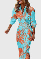 Clara - Women's Striped Wrap Dress