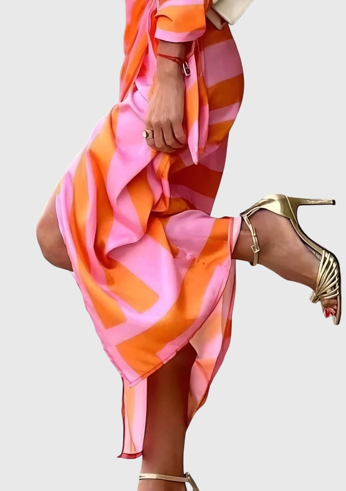 Clara - Women's Striped Wrap Dress