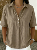 Cleo - Women's Button-Front Collar Shirt