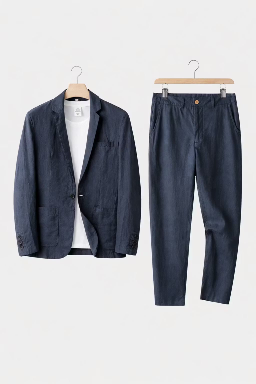 Cole - Men's Notch-Lapel Linen Blazer & Trouser Set