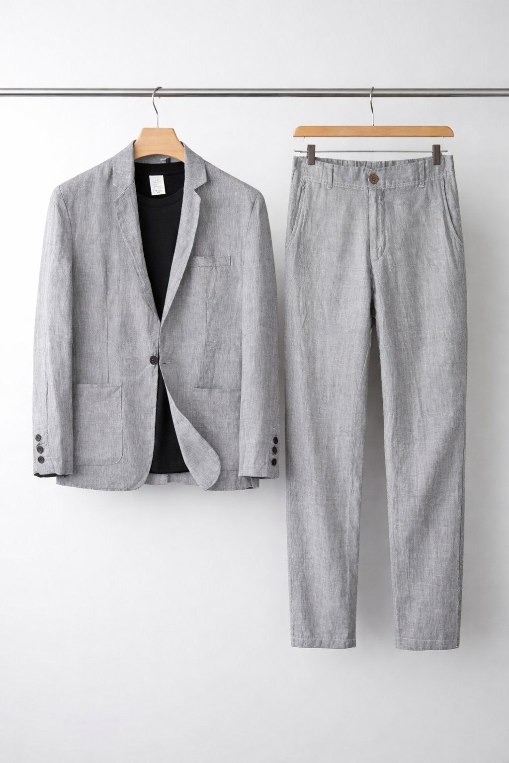 Cole - Men's Notch-Lapel Linen Blazer & Trouser Set