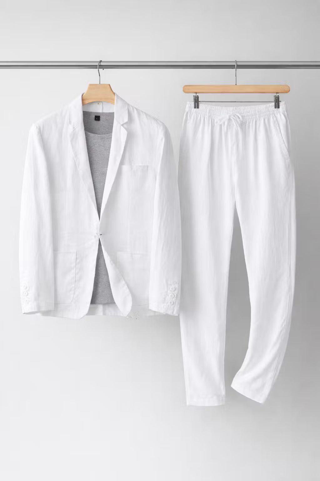 Cole - Men's Notch-Lapel Linen Blazer & Trouser Set