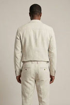 Cole - Men's Notch-Lapel Linen Blazer & Trouser Set