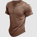 Colter - Men's Button Henley Short Sleeve T-Shirt