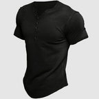 Colter - Men's Button Henley Short Sleeve T-Shirt