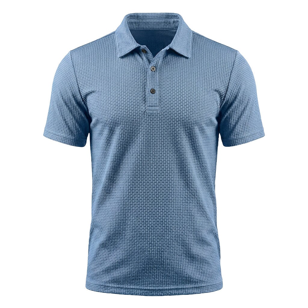 Conrad - Men's Textured Polo Shirt with Stretch Weave