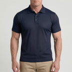 Conrad - Men's Textured Polo Shirt with Stretch Weave