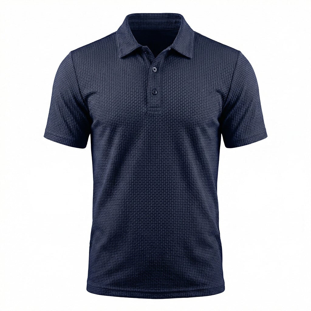 Conrad - Men's Textured Polo Shirt with Stretch Weave