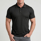 Conrad - Men's Textured Polo Shirt with Stretch Weave