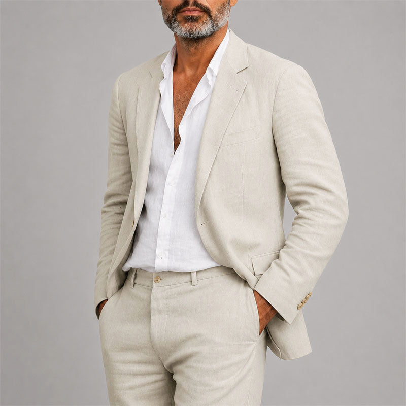 Corbin - Men's Linen Blend Blazer and Trouser Set