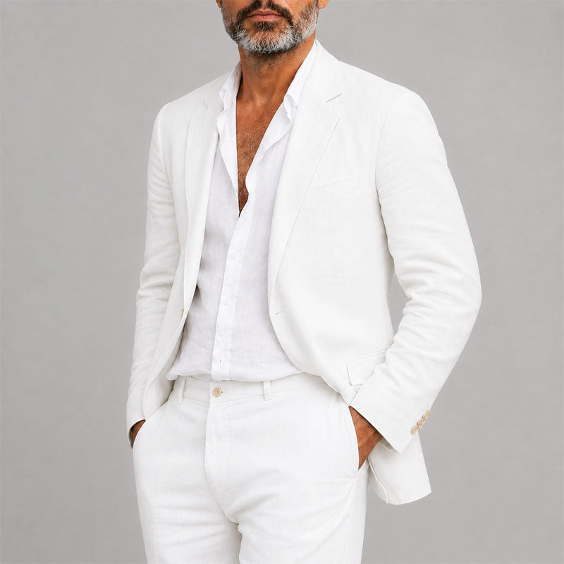 Corbin - Men's Linen Blend Blazer and Trouser Set