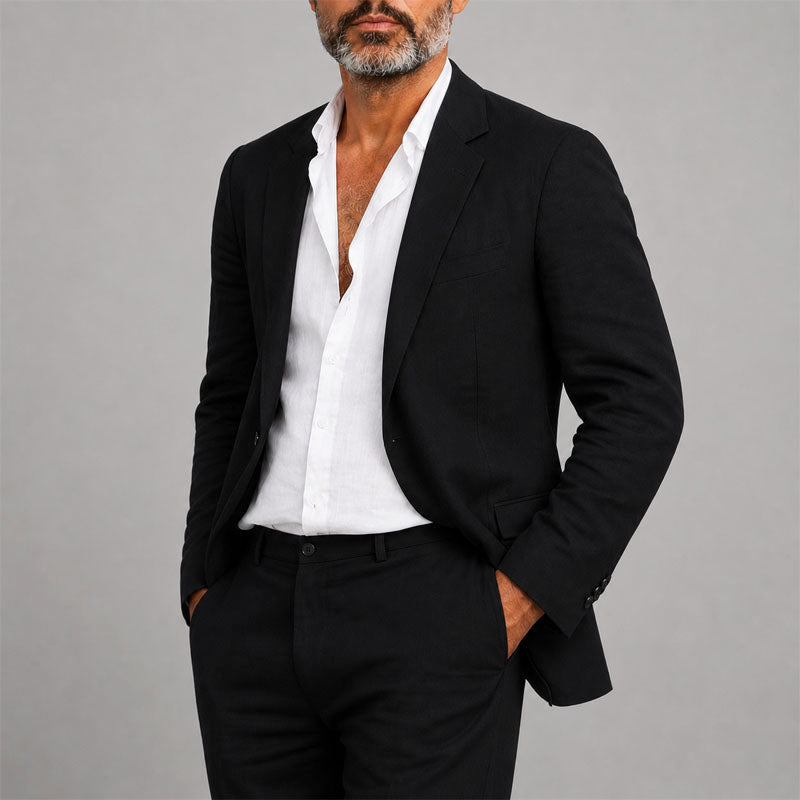 Corbin - Men's Linen Blend Blazer and Trouser Set