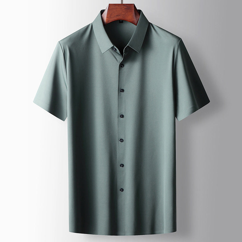 Damian - Men's Short Sleeve Button-Front Shirt