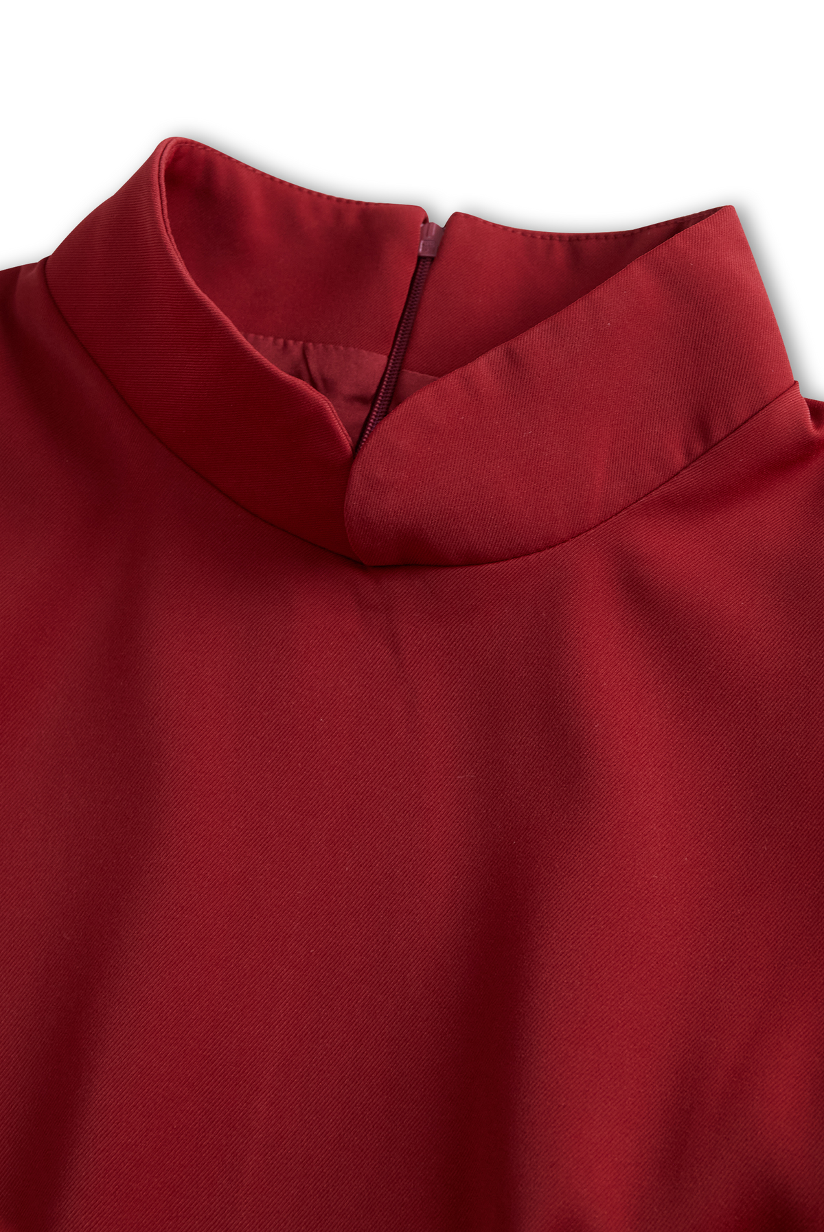 Danna - Women's Mandarin Collar Sheath Dress with Buckle Belt