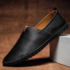 Dawson - Men's Contrast Stitch Leather Loafers