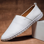 Dawson - Men's Contrast Stitch Leather Loafers