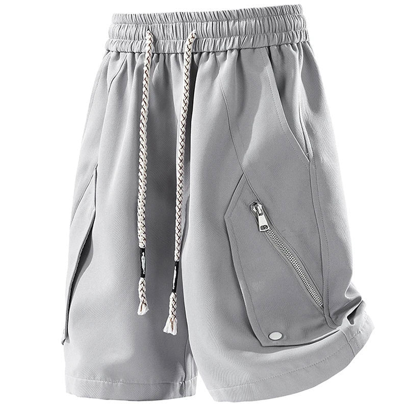 Dean - Men's Zip-Pocket Drawstring Utility Shorts