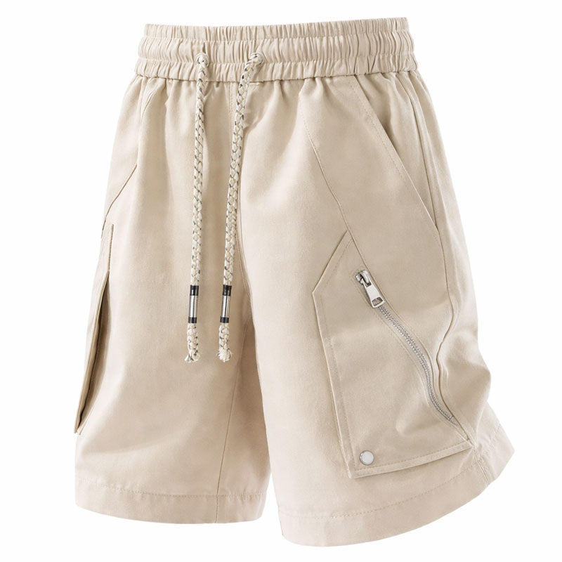 Dean - Men's Zip-Pocket Drawstring Utility Shorts