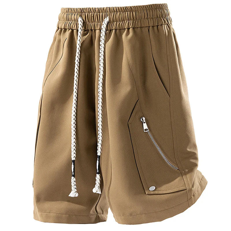Dean - Men's Zip-Pocket Drawstring Utility Shorts