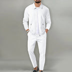 Desmond - Men's Textured Zip-Up Jacket and Trousers Set