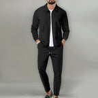 Desmond - Men's Textured Zip-Up Jacket and Trousers Set