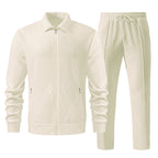 Desmond - Men's Textured Zip-Up Jacket and Trousers Set