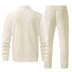 Desmond - Men's Textured Zip-Up Jacket and Trousers Set
