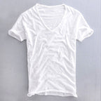 Dominic - Men's V-Neck Cotton T-Shirt
