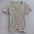 Dominic - Men's V-Neck Cotton T-Shirt