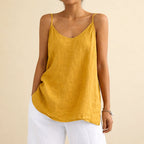 Dorothea - Women's V-Neck Cami Tank with Spaghetti Straps